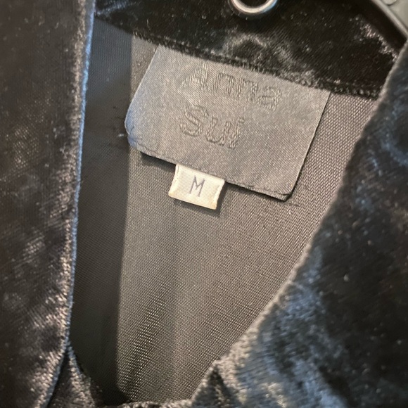 Vintage Anna Sui Black Velvet Dress - Picture 4 of 7